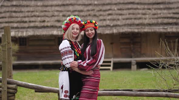 Beautiful Girls in Ukrainian National Costumes