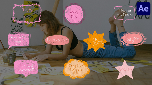 Creative Scribble Titles for After Effects alt