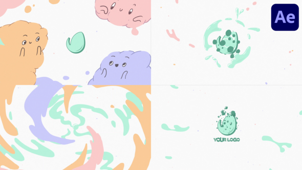 Clouds Characters Logo for After Effects alt