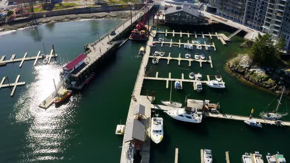 Marina In The Horseshoe Bay With Glistening Waters Of Howe Sound On A Sunny Day In BC, Canada. - aer