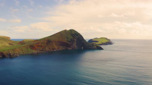 Flying Around the Ponta De Sao Lourenco Peninsula in Madeira Portugal