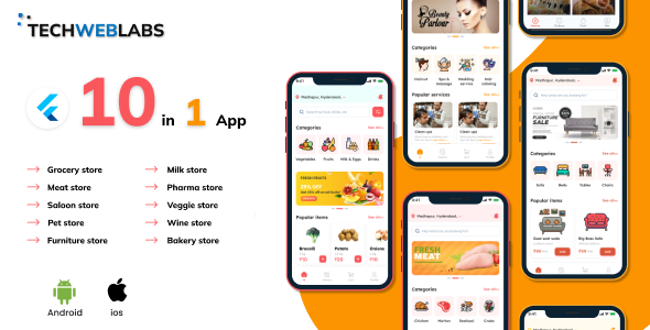 All-in-One Flutter UI Kit: 10 App Templates for Instant Development