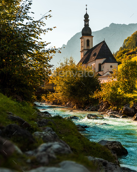  church, Ramsau bei Berchtesgaden, Germany