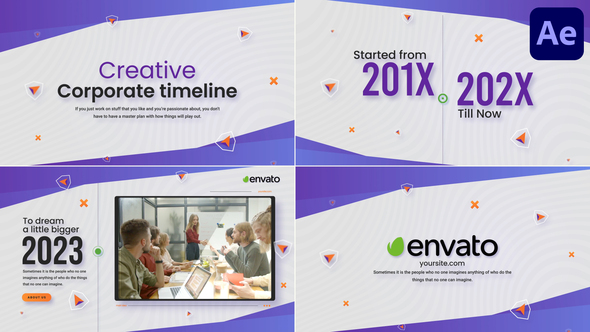Creative Corporate Timeline Slideshow for After Effects