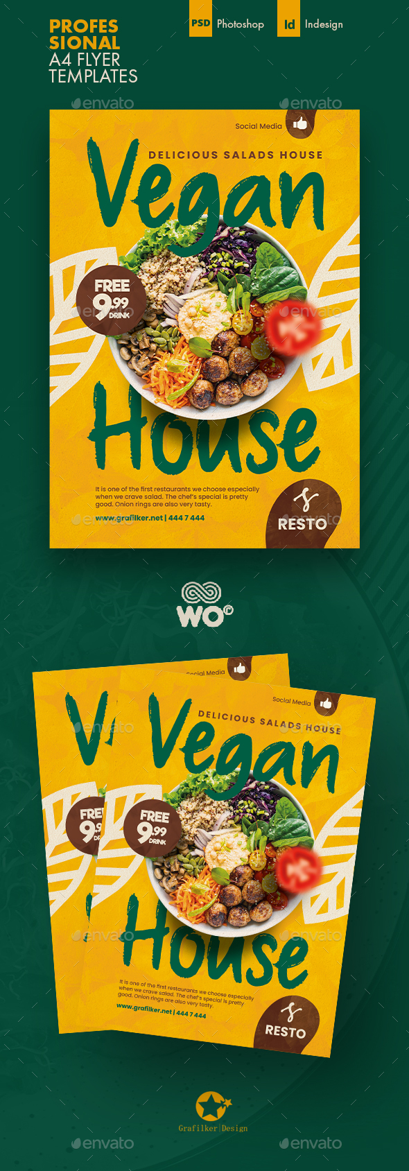 Vegan House Flyer Templates