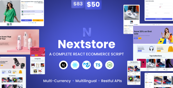 Nextstore - A Complete React Ecommerce Script