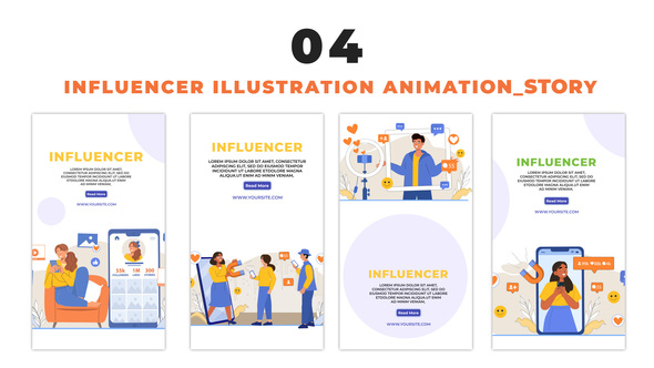 Social Media Influencer 2D Vector Character Instagram Story