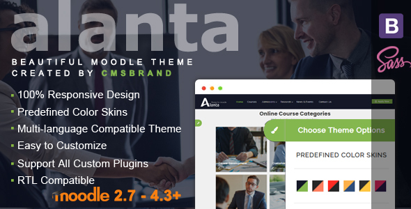 Alanta – Responsive Premium Moodle Theme, based on Bootstrap 4