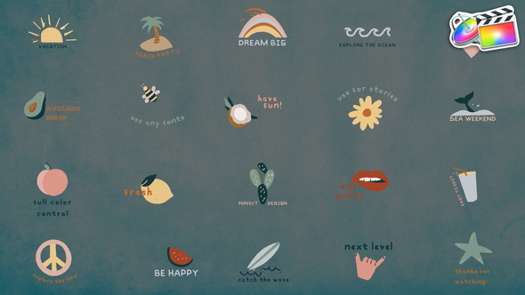 Creative Colorful Cartoon Titles | FCPX alt