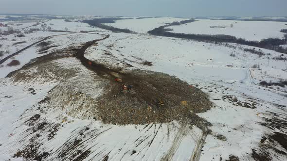 Aerial View of Huge Rubbish Dump