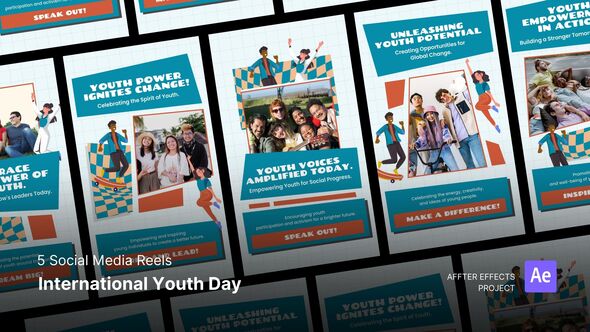 Social Media Reels - International Youth Day After Effects Template