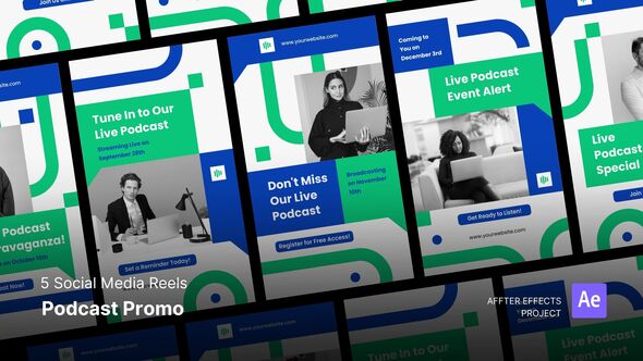Social Media Reels - Podcast Promo After Effects Template