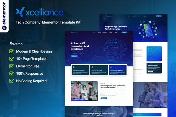 Xcelliance - Tech Company Elementor Template Kit