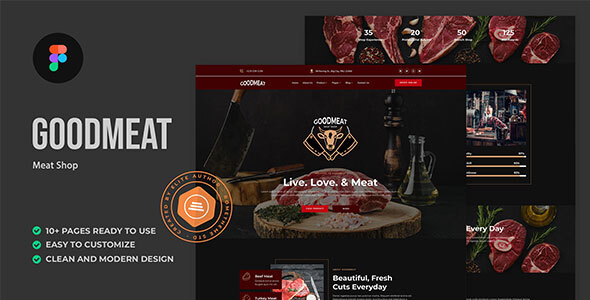 Goodmeat - Meat Shop & Butcher Figma Template