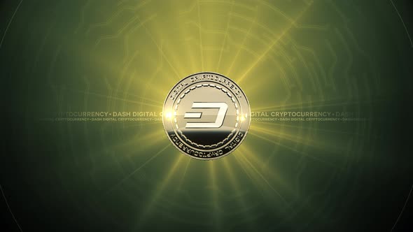 02 - 6 DASH Cryptocurrency Background with Circles 4K