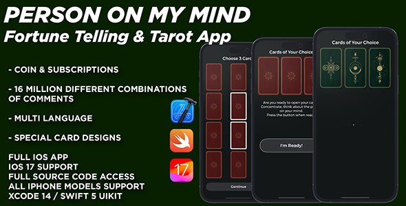 Person On My Mind – Tarot/Fortune Telling App for iOS