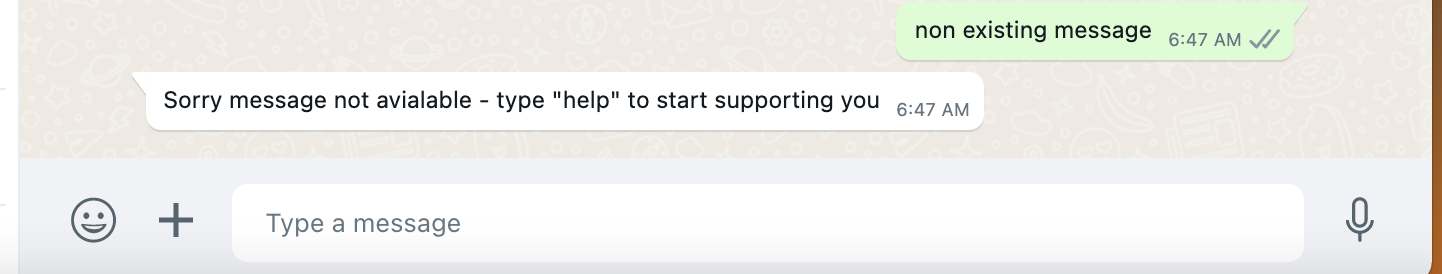Reply Default Message