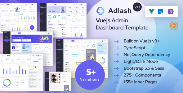 Adlash – Vuejs Admin Dashboard Template