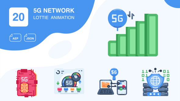 5G Network Animated Icons | After Effects alt