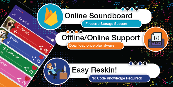 Online Ringtones and Soundboard Android Template