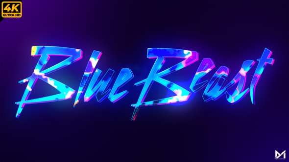 Logo Title Reveal - Blue Beast