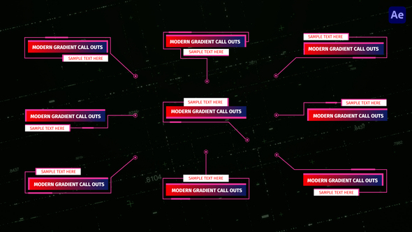 Modern Gradient Call Outs | After Effects