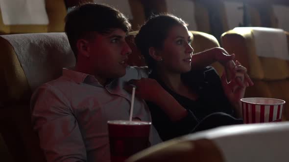 People Audience Watching Movie in Cinema Theater