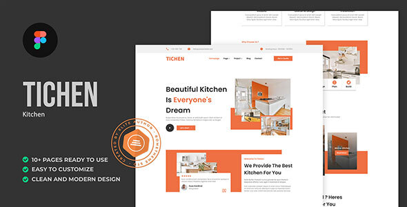 Tichen – Modern Kitchen Figma Template – 0 Sold!