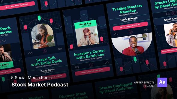 Social Media Reels - Stock Market Podcast After Effects Template