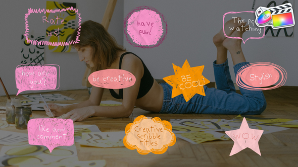 Creative Scribble Titles for FCPX alt
