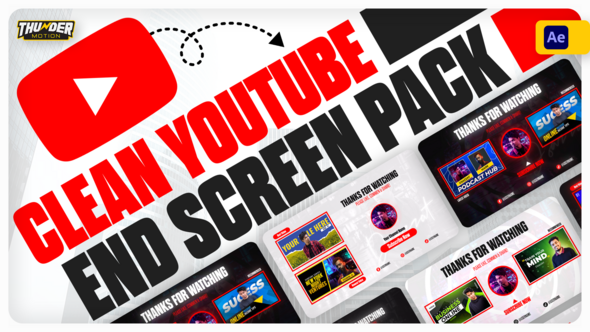 Clean YouTube End Screen Pack
