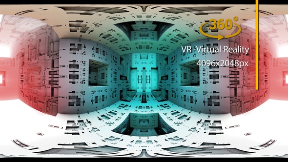 VR360 Fractal Room Geometric 04 Virtual Reality
