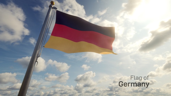 Germany Flag on a Flagpole