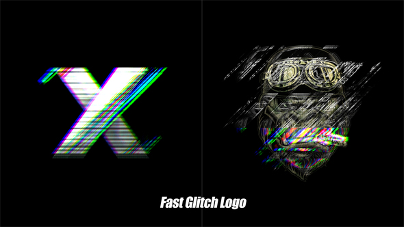 Fast Glitch Logo Reveal alt