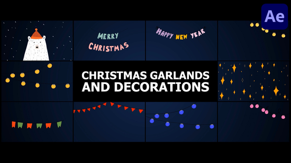 Christmas Garlands and Decorations | After Effects