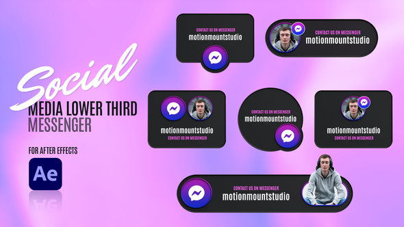 Social Media Lower Thirds - Messenger alt