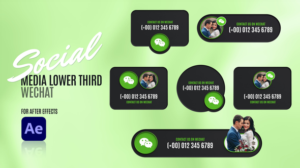 Social Media Lower Thirds - WeChat alt