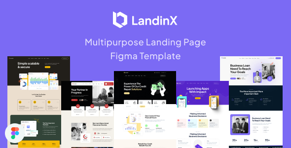 LandinX - Multipurpose Landing Page Figma Template