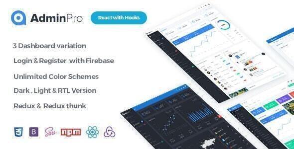AdminPro React Dashboard Template