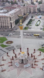 Vertical Video Kyiv Ukraine Independence Square Maidan