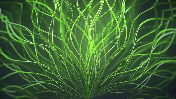 Green Lines Abstract Background