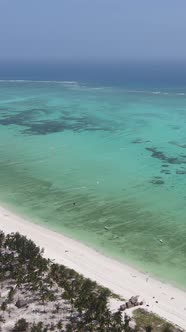 Beach on the Coast of Zanzibar Island Tanzania