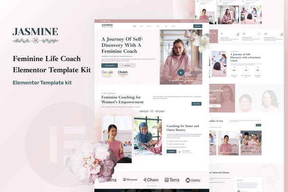 Jasmine - Feminine Life Coach Elementor Template Kit