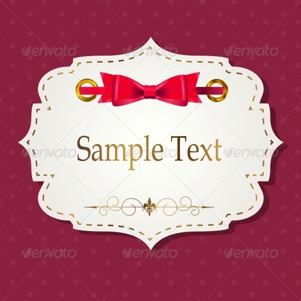 Gift Card with Ribbons Vector
