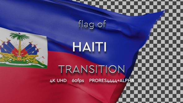 Flag of Haiti transition | UHD | 60fps