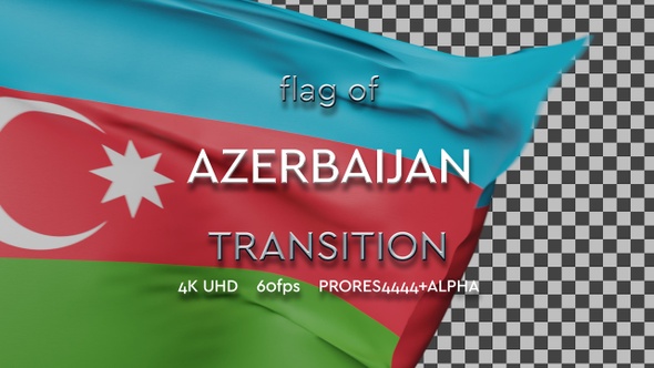 Flag of Azerbaijan Transition | UHD | 60fps