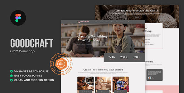 Goodcraft - Craft Workshop Figma Template