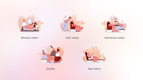 Beauty Salon - Body Positive  Flat Concept