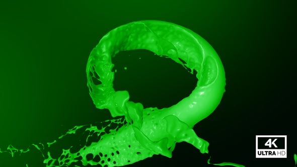 Vortex Splash Of Green Paint V2