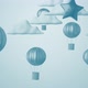Air Balloons Between Clouds 3d Cartoon Kids Blue Background - VideoHive Item for Sale